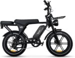 OUXI E-Bike 250W Motor Elektrofahrrad 20" x 4.0 Fatbike Hydraulische Scheibenbremsen NFC-Entsperrung 60Nm Drehmoment Vorne & Hinten Gepäckträger