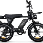 OUXI E-Bike 250W Motor Elektrofahrrad 20" x 4.0 Fatbike Hydraulische Scheibenbremsen NFC-Entsperrung 60Nm Drehmoment Vorne & Hinten Gepäckträger
