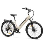 Touroll J2 /J2 ST Pro 26'' E-Bike Damen Herren City Trekkingrad mit Hydraulischen Scheibenbremsen, 250W Motor, 100km Reichweite, Abnehmbarer Akku,7 Gänge, Pedelec E-Citybike für Erwachsene