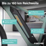Fischer E-Bike MTB Montis 2.2 Active Elektrofahrrad für Damen und Herren, RH 43, Heckmotor 50 Nm, 48 V Akku