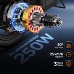 URLIFE E-Bike Klapprad 14", 48V 7.5Ah Austauschbarem Akku für Lange Reichweite bis 60KM, Elektrofahrrad 250W Motor, 3 Fahrmodi, Sitzhöhe Verstellbar, Falt-Pedelec ebike für Herren Damen