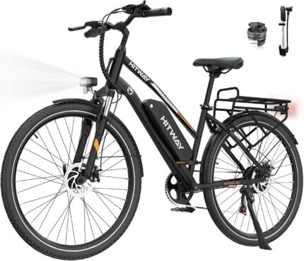 HITWAY 27,5"/28" E Bike, Elektrofahrrad Trekkingrad E-Bike Herren Damen mit 36V 13AH Akku, 250W Hinterradmotor/Mittelmotor, E-Fahrrad mit 7-Gang, Pedelec Citybike EBike für Erwachsene