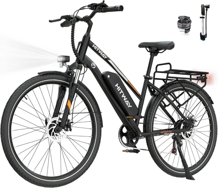 HITWAY 27,5"/28" E Bike, Elektrofahrrad Trekkingrad E-Bike Herren Damen mit 36V 13AH Akku, 250W Hinterradmotor/Mittelmotor, E-Fahrrad mit 7-Gang, Pedelec Citybike EBike für Erwachsene
