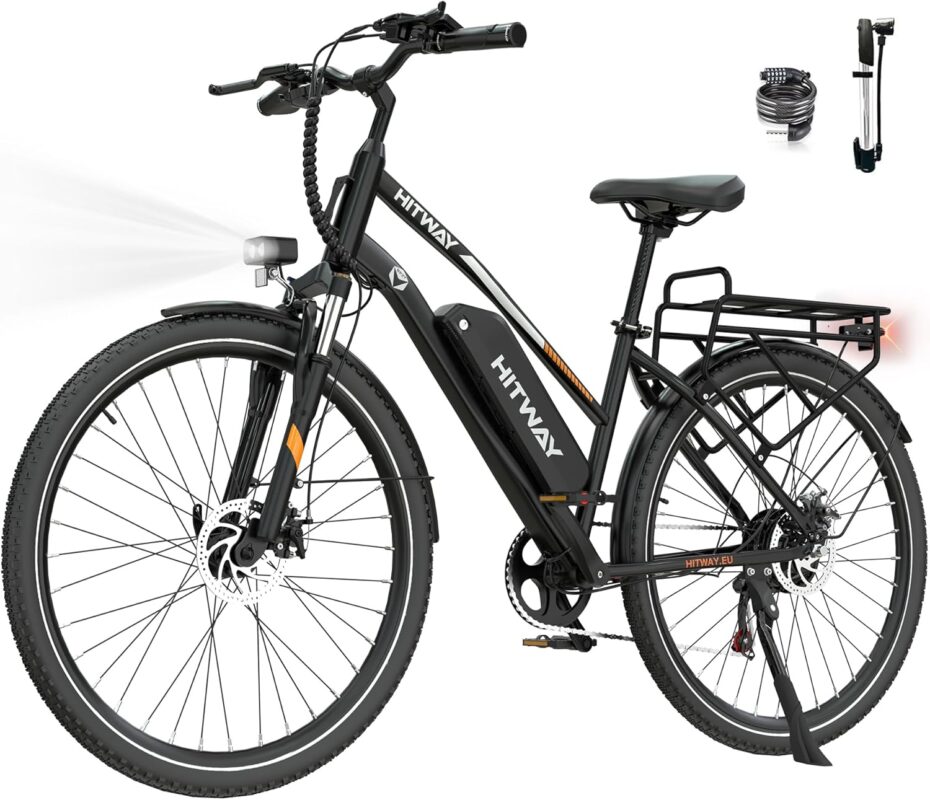 HITWAY 27,5"/28" E Bike, Elektrofahrrad Trekkingrad E-Bike Herren Damen mit 36V 13AH Akku, 250W Hinterradmotor/Mittelmotor, E-Fahrrad mit 7-Gang, Pedelec Citybike EBike für Erwachsene