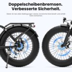 Touroll S3 Pro E-Bike Klapprad mit 1296Wh Akku, 65km-195km Reichweite, 20''x3.0'' Fat Tire Elektrofahrrad Herren Damen, 250W Motor, 50Nm Drehmoment, Ebike mit Gepäckträger, StVZO Konfor