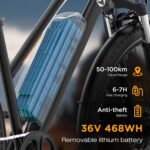HITWAY 27,5"/28" E Bike, Elektrofahrrad Trekkingrad E-Bike Herren Damen mit 36V 13AH Akku, 250W Hinterradmotor/Mittelmotor, E-Fahrrad mit 7-Gang, Pedelec Citybike EBike für Erwachsene