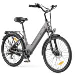 Touroll J2 /J2 ST Pro 26'' E-Bike Damen Herren City Trekkingrad mit Hydraulischen Scheibenbremsen, 250W Motor, 100km Reichweite, Abnehmbarer Akku,7 Gänge, Pedelec E-Citybike für Erwachsene