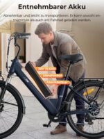 Touroll J2 /J2 ST Pro 26'' E-Bike Damen Herren City Trekkingrad mit Hydraulischen Scheibenbremsen, 250W Motor, 100km Reichweite, Abnehmbarer Akku,7 Gänge, Pedelec E-Citybike für Erwachsene