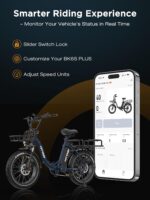 HITWAY BK6S Plus E-Bike mit 48V 27Ah Akku und 110-150km Reichweite, 20 Zoll Fat Tire City-Elektrofahrrad mit Doppeltem Gepäckkorb, 250W Motor 25km/h, 7-Gang Schaltung