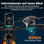 ENGWE E Bike Klapprad, 48V 13Ah Removable Akku bis 120km，20×4.0 Zoll Fette Reifen, 7-Speed E-Bike für Jedes Terrain