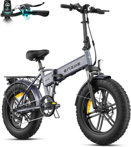 ENGWE E Bike Klapprad, 48V 13Ah Removable Akku bis 120km，20×4.0 Zoll Fette Reifen, 7-Speed E-Bike für Jedes Terrain