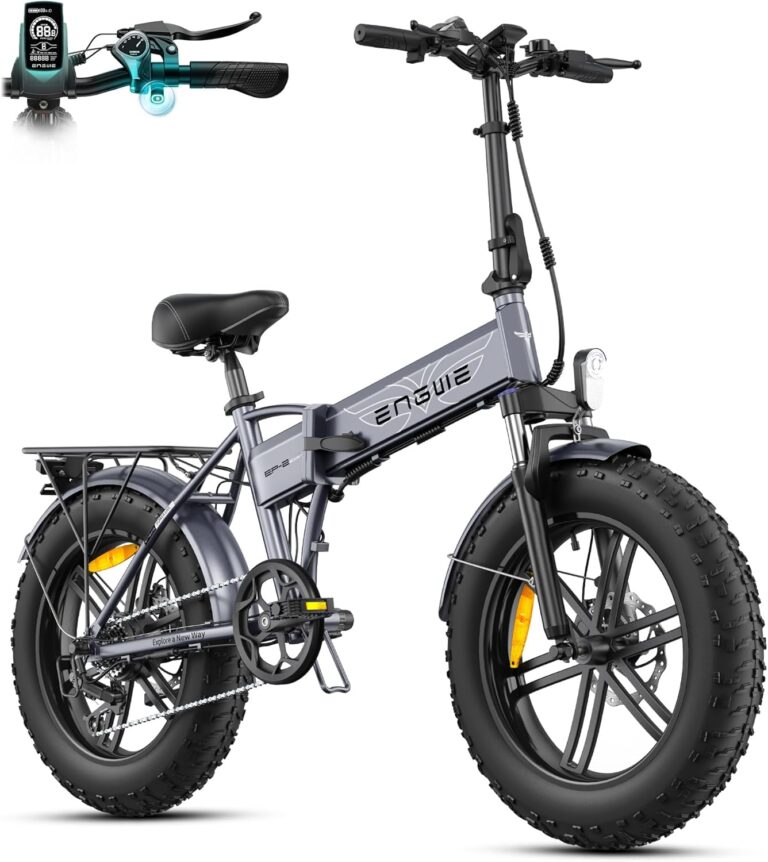 ENGWE E Bike Klapprad, 48V 13Ah Removable Akku bis 120km，20×4.0 Zoll Fette Reifen, 7-Speed E-Bike für Jedes Terrain
