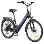 Touroll J2 /J2 ST Pro 26'' E-Bike Damen Herren City Trekkingrad mit Hydraulischen Scheibenbremsen, 250W Motor, 100km Reichweite, Abnehmbarer Akku,7 Gänge, Pedelec E-Citybike für Erwachsene