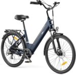 Touroll J2 /J2 ST Pro 26'' E-Bike Damen Herren City Trekkingrad mit Hydraulischen Scheibenbremsen, 250W Motor, 100km Reichweite, Abnehmbarer Akku,7 Gänge, Pedelec E-Citybike für Erwachsene