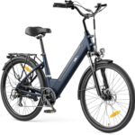 Touroll J2 /J2 ST Pro 26'' E-Bike Damen Herren City Trekkingrad mit Hydraulischen Scheibenbremsen, 250W Motor, 100km Reichweite, Abnehmbarer Akku,7 Gänge, Pedelec E-Citybike für Erwachsene