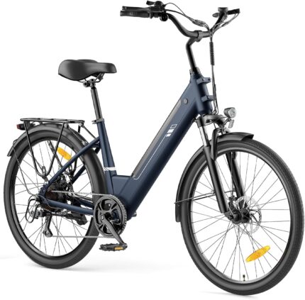 Touroll J2 /J2 ST Pro 26'' E-Bike Damen Herren City Trekkingrad mit Hydraulischen Scheibenbremsen, 250W Motor, 100km Reichweite, Abnehmbarer Akku,7 Gänge, Pedelec E-Citybike für Erwachsene