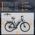 HITWAY 27,5"/28" E Bike, Elektrofahrrad Trekkingrad E-Bike Herren Damen mit 36V 13AH Akku, 250W Hinterradmotor/Mittelmotor, E-Fahrrad mit 7-Gang, Pedelec Citybike EBike für Erwachsene