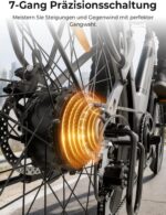 Touroll J2 /J2 ST Pro 26'' E-Bike Damen Herren City Trekkingrad mit Hydraulischen Scheibenbremsen, 250W Motor, 100km Reichweite, Abnehmbarer Akku,7 Gänge, Pedelec E-Citybike für Erwachsene