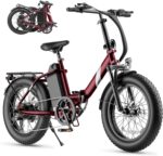 Touroll S3 Pro E-Bike Klapprad mit 1296Wh Akku, 65km-195km Reichweite, 20''x3.0'' Fat Tire Elektrofahrrad Herren Damen, 250W Motor, 50Nm Drehmoment, Ebike mit Gepäckträger, StVZO Konfor