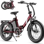 Touroll S3 Pro E-Bike Klapprad mit 1296Wh Akku, 65km-195km Reichweite, 20''x3.0'' Fat Tire Elektrofahrrad Herren Damen, 250W Motor, 50Nm Drehmoment, Ebike mit Gepäckträger, StVZO Konfor