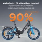 ENGWE L20 3.0 Boost Elektrofahrrad, 48 V 13,5 Ah, Akku, bis zu 135 km, Drehmomentsensor und hydraulische Bremsen, Reifen 20 x 3,0, App-Unterstützung