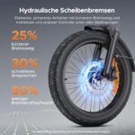 ENGWE L20 3.0 Boost Elektrofahrrad, 48 V 13,5 Ah, Akku, bis zu 135 km, Drehmomentsensor und hydraulische Bremsen, Reifen 20 x 3,0, App-Unterstützung
