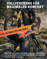 OUXI 2000 Offroad E-Bike Dirtbike Elektrofahrrad, 150Nm Drehmoment, 48V 30Ah Akku, 25 Zoll Reifen, Hydraulische Scheibenbremsen, Vollfederung, mit Blinker, E-Motocross