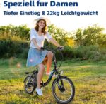 20 Zoll Klapprad E-Bike, 250W 40Nm Elektrofahrrad für Erwachsene, 24kg Leichtgewicht, 36V 13Ah Abnehmbarer Akku, 45-75km Reichweite, 7-Gang Pedelec