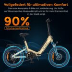 ENGWE E Bike mit APP&IoT, Ebike 48V 15Ah Akku bis 160km, Drehmomentsensor & hydraulische Bremsen, 20 * 3.0 Reifen, 2 Stunden aufgeladen