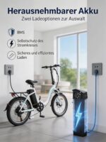 20 Zoll Klapprad E-Bike, 250W 40Nm Elektrofahrrad für Erwachsene, 24kg Leichtgewicht, 36V 13Ah Abnehmbarer Akku, 45-75km Reichweite, 7-Gang Pedelec