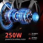 COLORWAY E Bike, Klapprad E-Fahrrad 16 Zoll, 36V 12Ah herausnehmbarem Lithium-Akku, 250W Motor, Mini-E-Bike mit 35-60km Reichweite für Erwachsene & Jugend