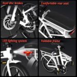 COLORWAY E Bike, Klapprad E-Fahrrad 16 Zoll, 36V 12Ah herausnehmbarem Lithium-Akku, 250W Motor, Mini-E-Bike mit 35-60km Reichweite für Erwachsene & Jugend