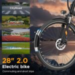 HITWAY 27,5"/28" E Bike, Elektrofahrrad Trekkingrad E-Bike Herren Damen mit 36V 13AH Akku, 250W Hinterradmotor/Mittelmotor, E-Fahrrad mit 7-Gang, Pedelec Citybike EBike für Erwachsene