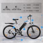 VARUN E Bike, 24 Zoll E-Bike Herren Damen mit 36 V Akku, 250 W Motor, 25 KM/H, Ebike Mountainbike mit Aluminium Rahmen, 4 Modi, Elektrofahrrad für Erwachsene/Jugendliche, Reichweite Max 50 KM